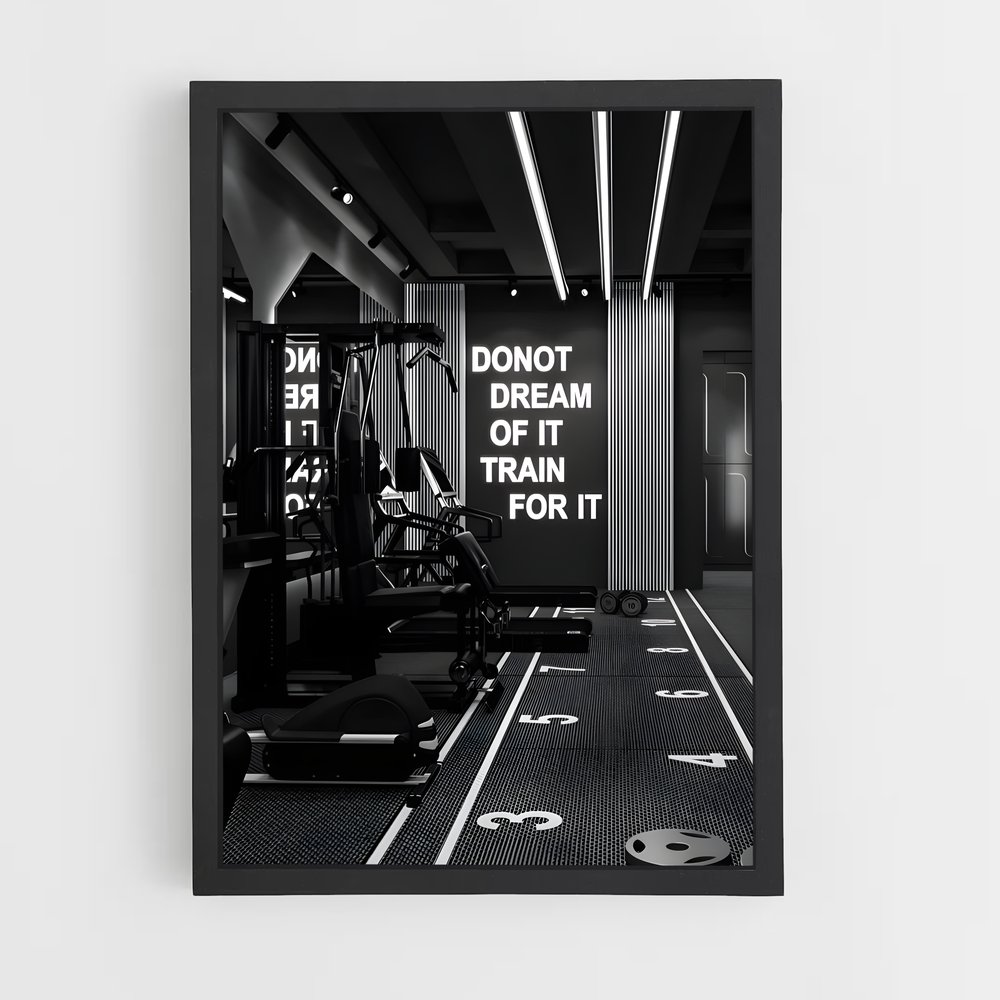 Poster Combat Noir – affiche Compétitions de gymnastique (vue 2)